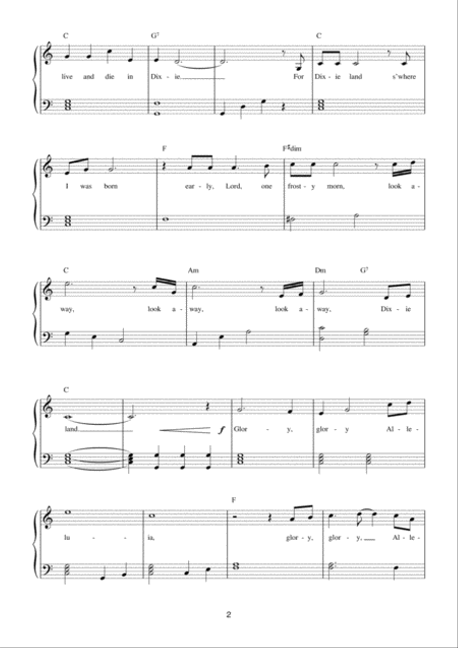An American Trilogy Piano scores gallery preview page 2
