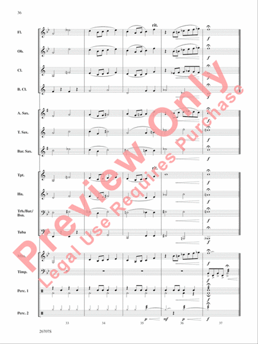 The Wizard of Oz, Themes from Concert Band scores gallery preview page 37