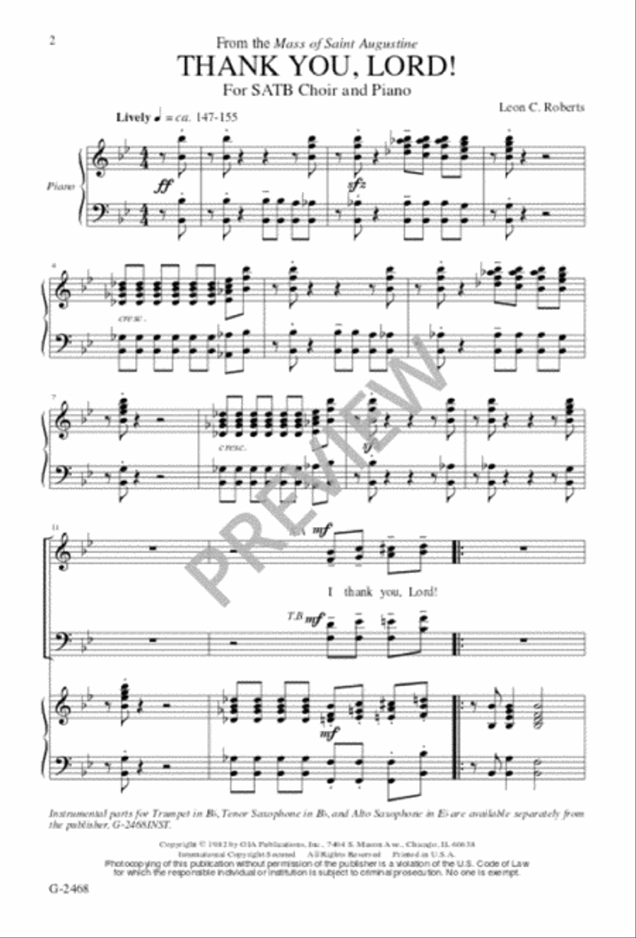 Thank You, Lord 4-Part scores gallery preview page 3