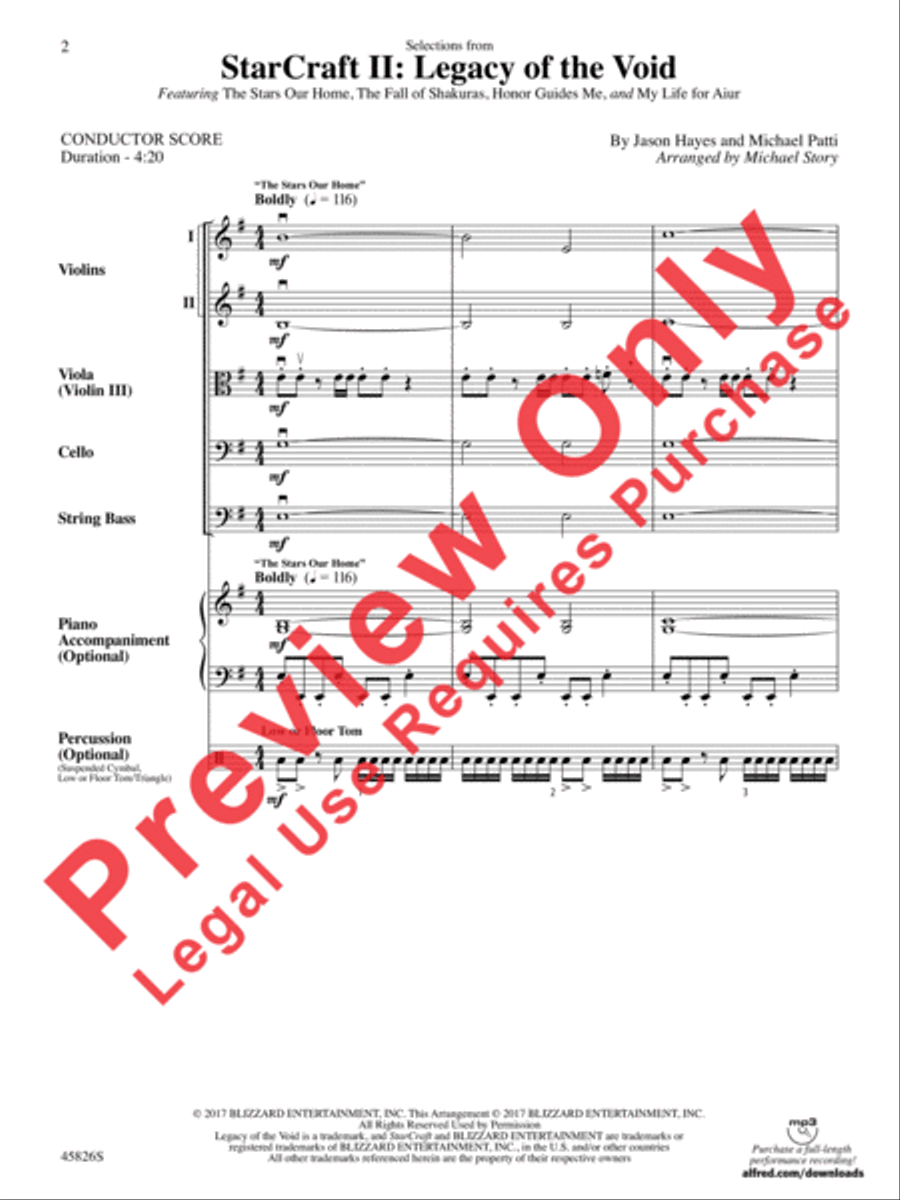 StarCraft II: Legacy of the Void, Selections from String Orchestra scores gallery preview page 2