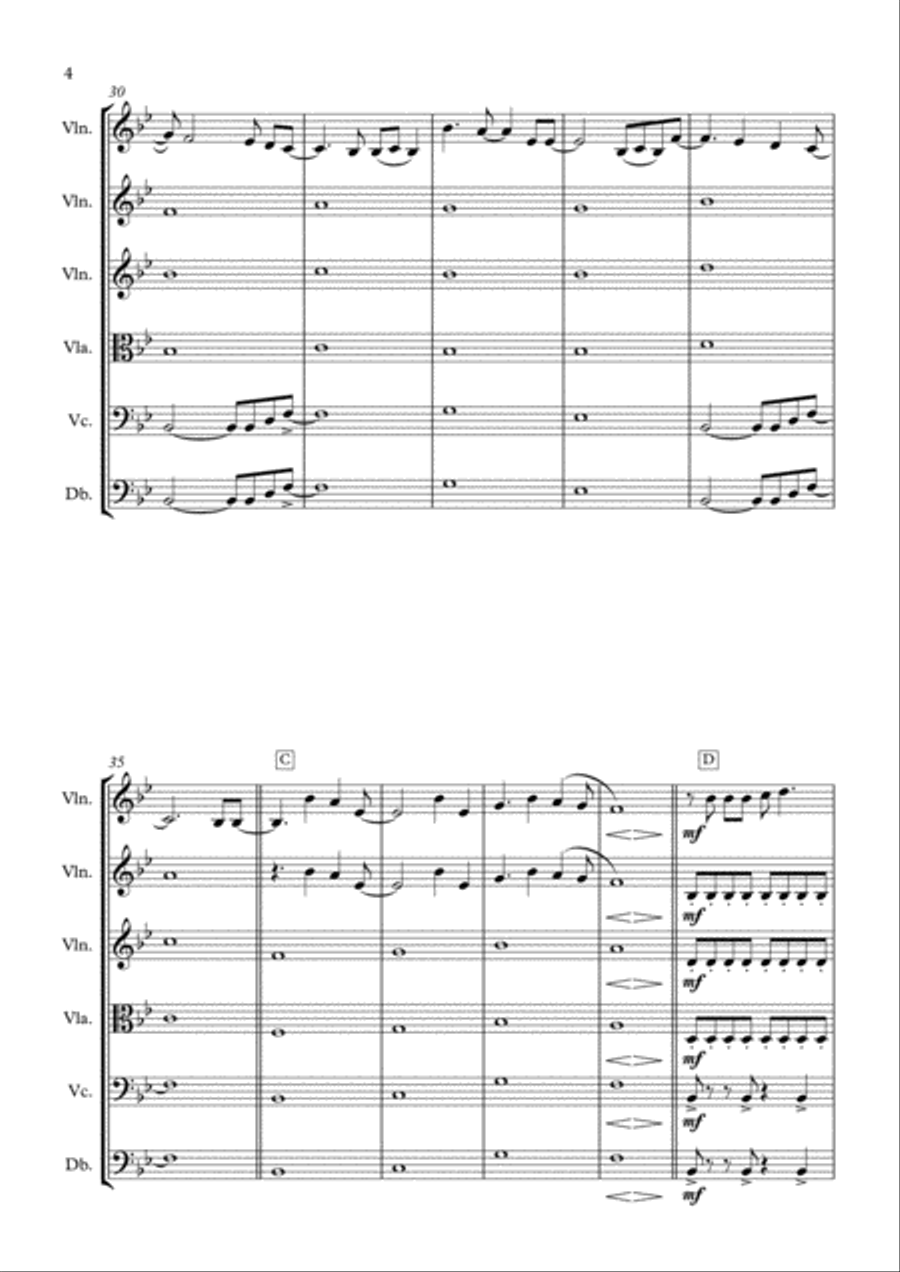 Rewrite The Stars String Quartet scores gallery preview page 4