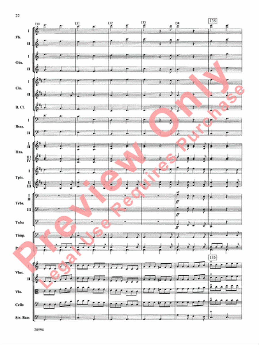 Symphony No. 9 (Fourth Movement) Full Orchestra scores gallery preview page 23