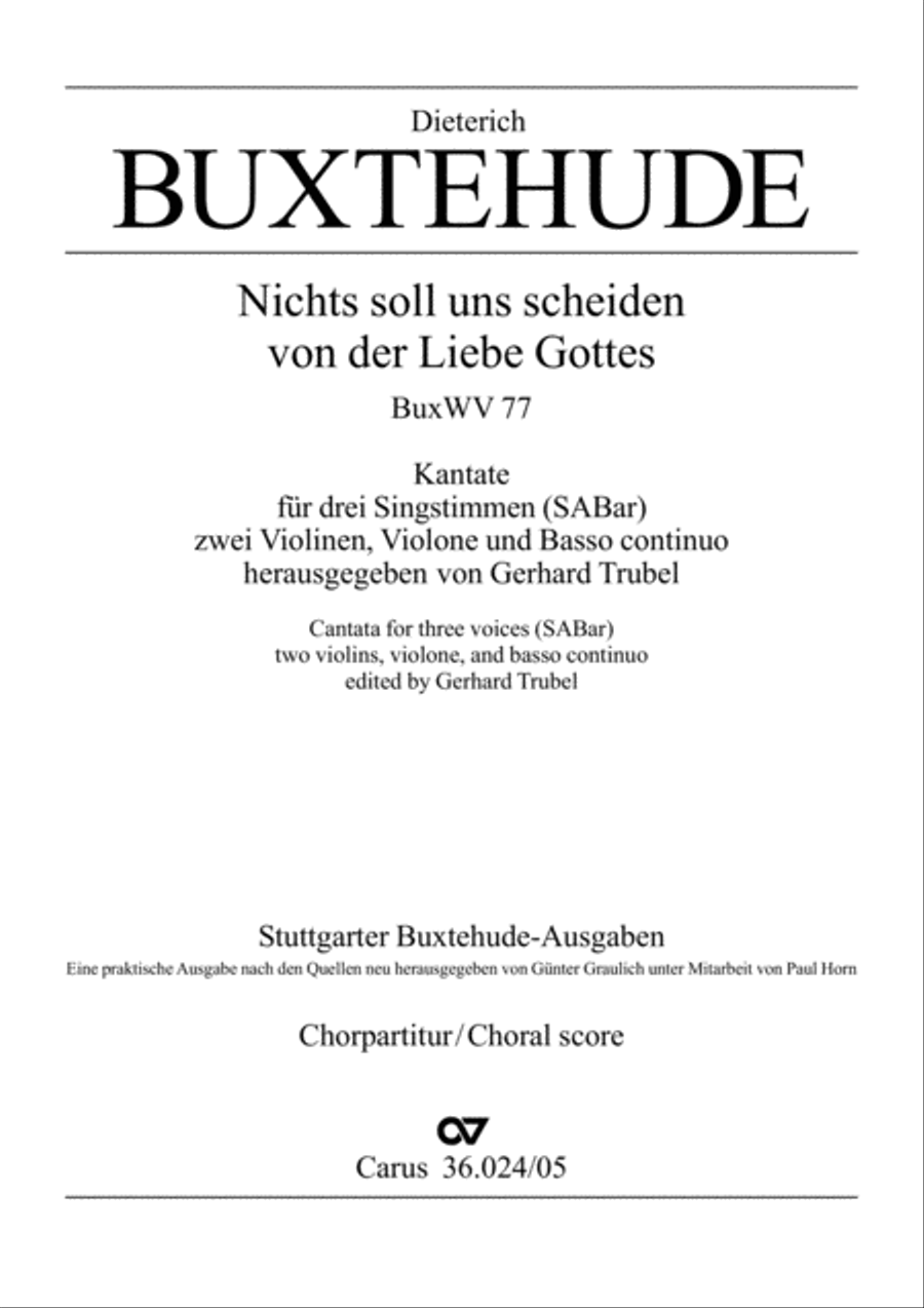 Nichts soll uns scheiden von der Liebe Gottes Choir scores gallery preview page 2