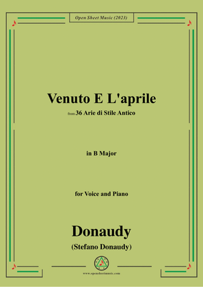 Donaudy-Venuto E L'aprile,in B Major