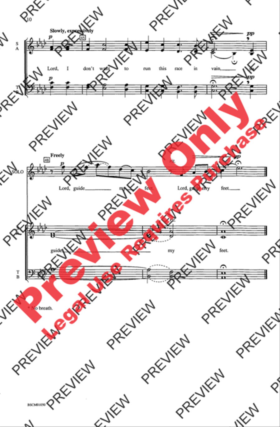 Guide My Feet 4-Part scores gallery preview page 9