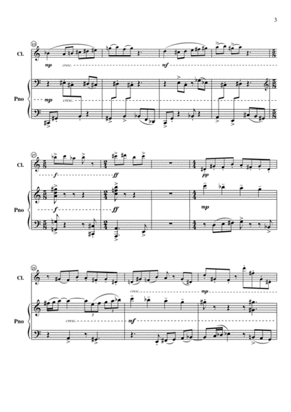 "Humoresque" - Clarinet and Piano [Performance Score and Part]