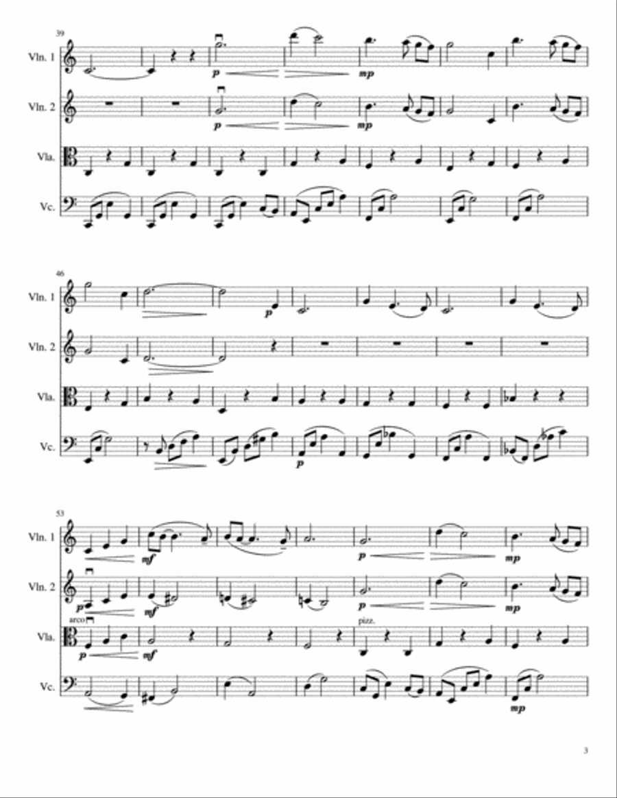 Moon River Moon River String Quartet scores gallery preview page 4