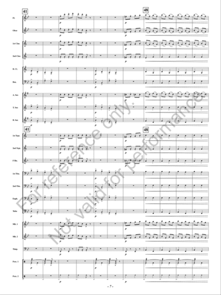 Infernal Galop Concert Band scores gallery preview page 8