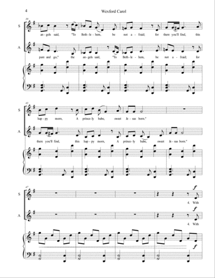 Wexford Carol (SA) SA scores gallery preview page 4