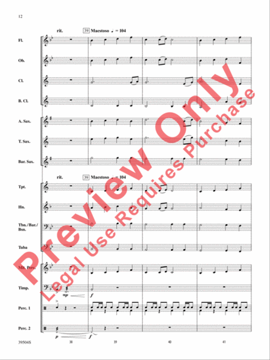 Encore! Encore! Concert Band scores gallery preview page 12
