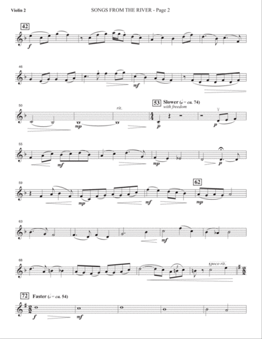 Sacred Places - Violin 2 Choir scores gallery preview page 3