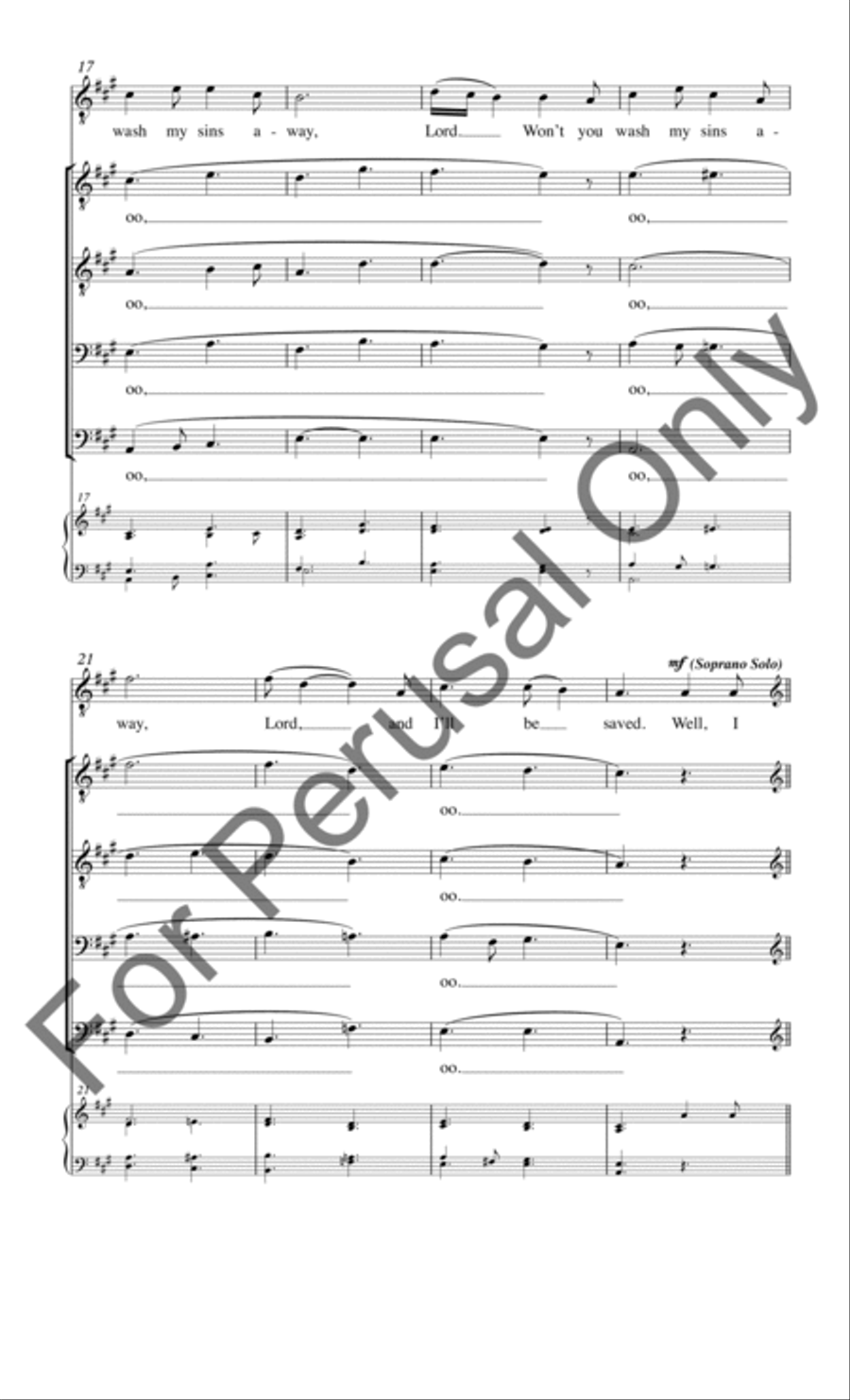 Take Me to the Water 4-Part scores gallery preview page 4
