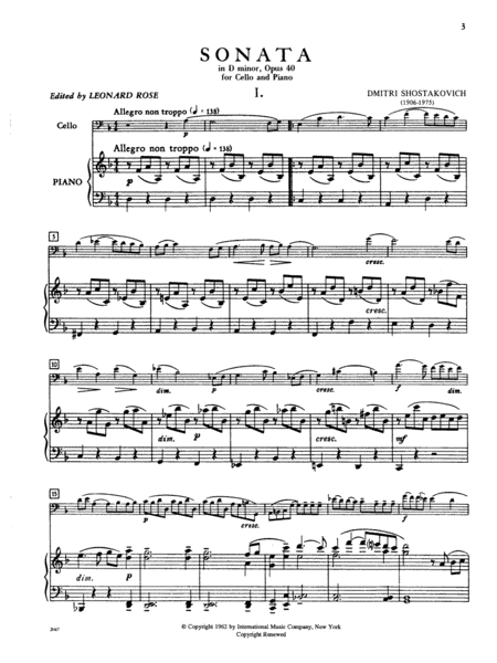 Sonata In D Minor, Opus 40