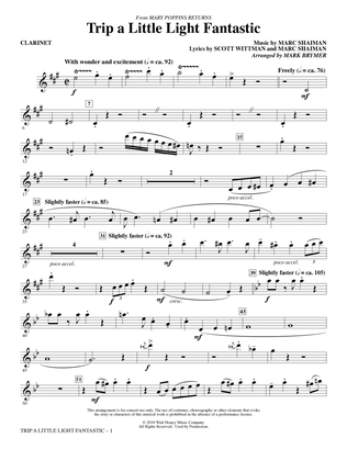 Trip a Little Light Fantastic (from Mary Poppins Returns) (arr. Mark Brymer) - Bb Clarinet