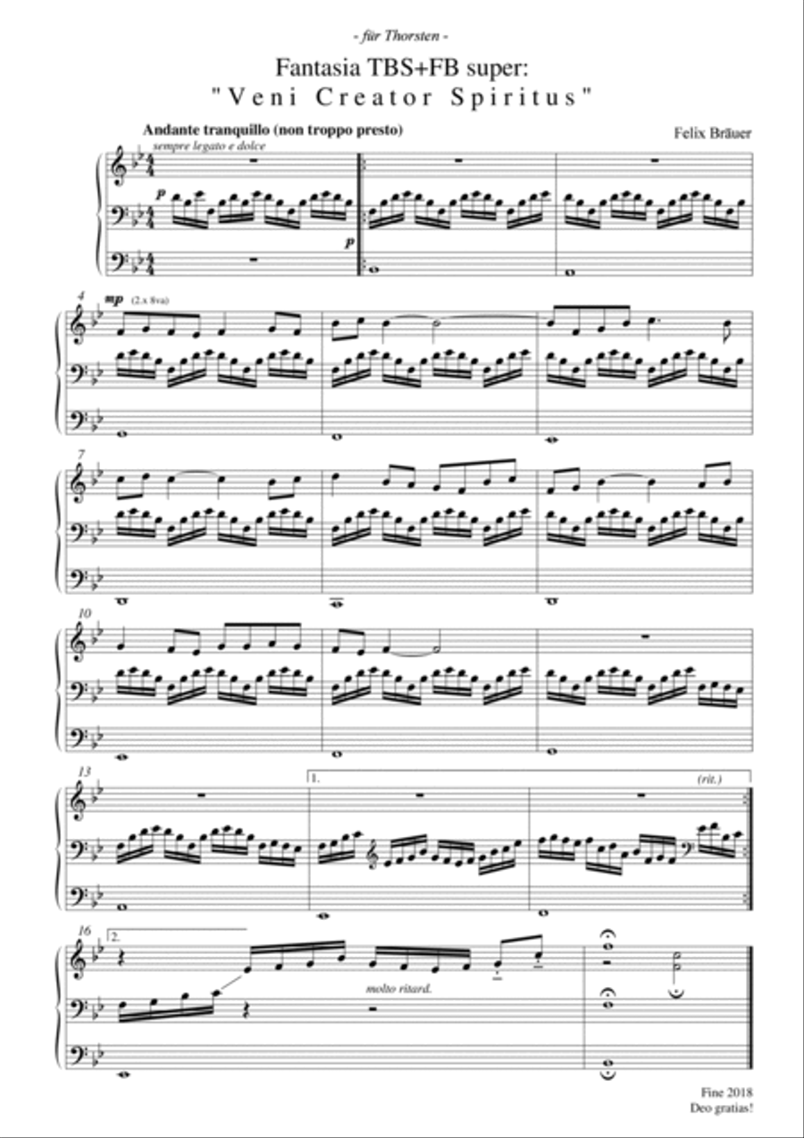 Felix Bräuer: Ausgewählte Orgelwerke zu Pfingsten - Pentecost Collection Organ Solo scores gallery preview page 3