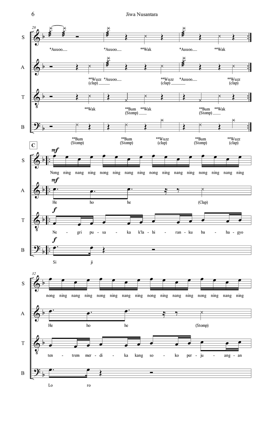 Jiwa Nusantara 4-Part scores gallery preview page 6