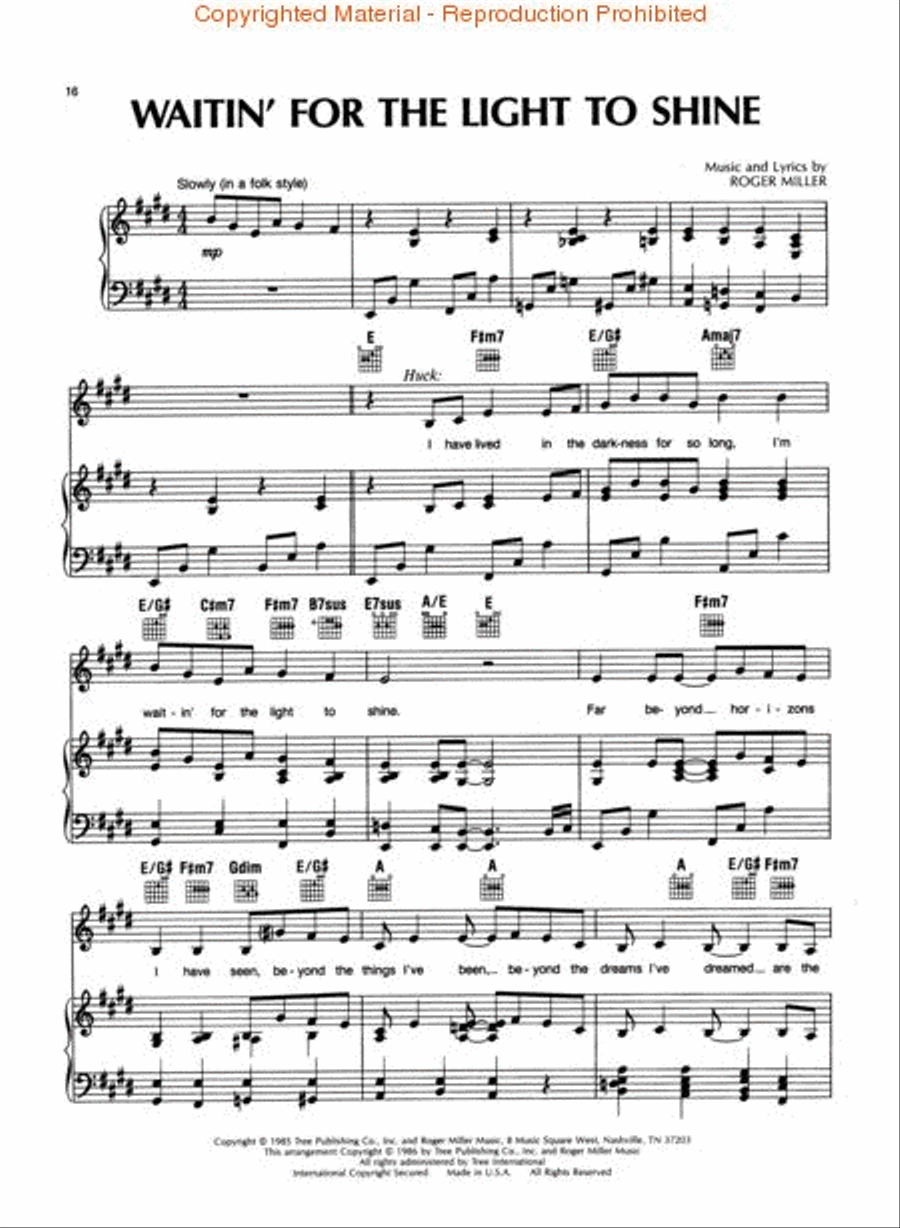 Big River Piano, Vocal, Guitar scores gallery preview page 3