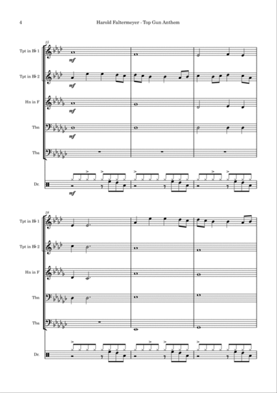 Top Gun Anthem Small Ensemble scores gallery preview page 4