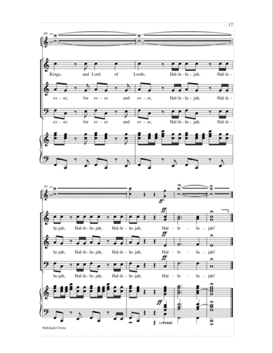 Hallelujah Chorus-SAB-Digital Download 3-Part scores gallery preview page 17