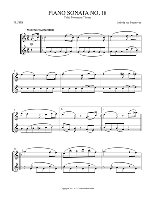 Piano Sonata No. 18, Third Movement Theme
