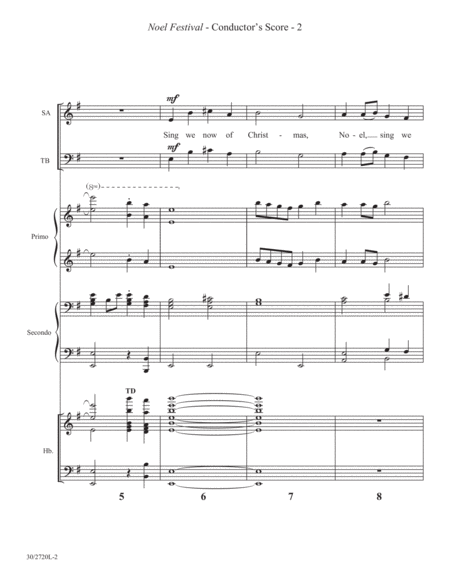 Noel Festival - Reproducible Handbell Score and Parts