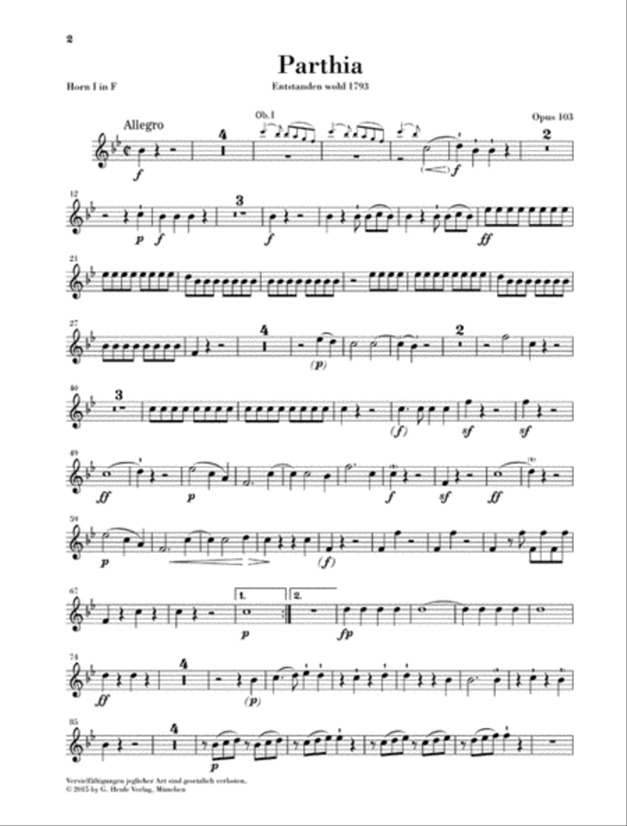 Parthia Op. 103 - Rondo WoO 25 Chamber Music scores gallery preview page 3