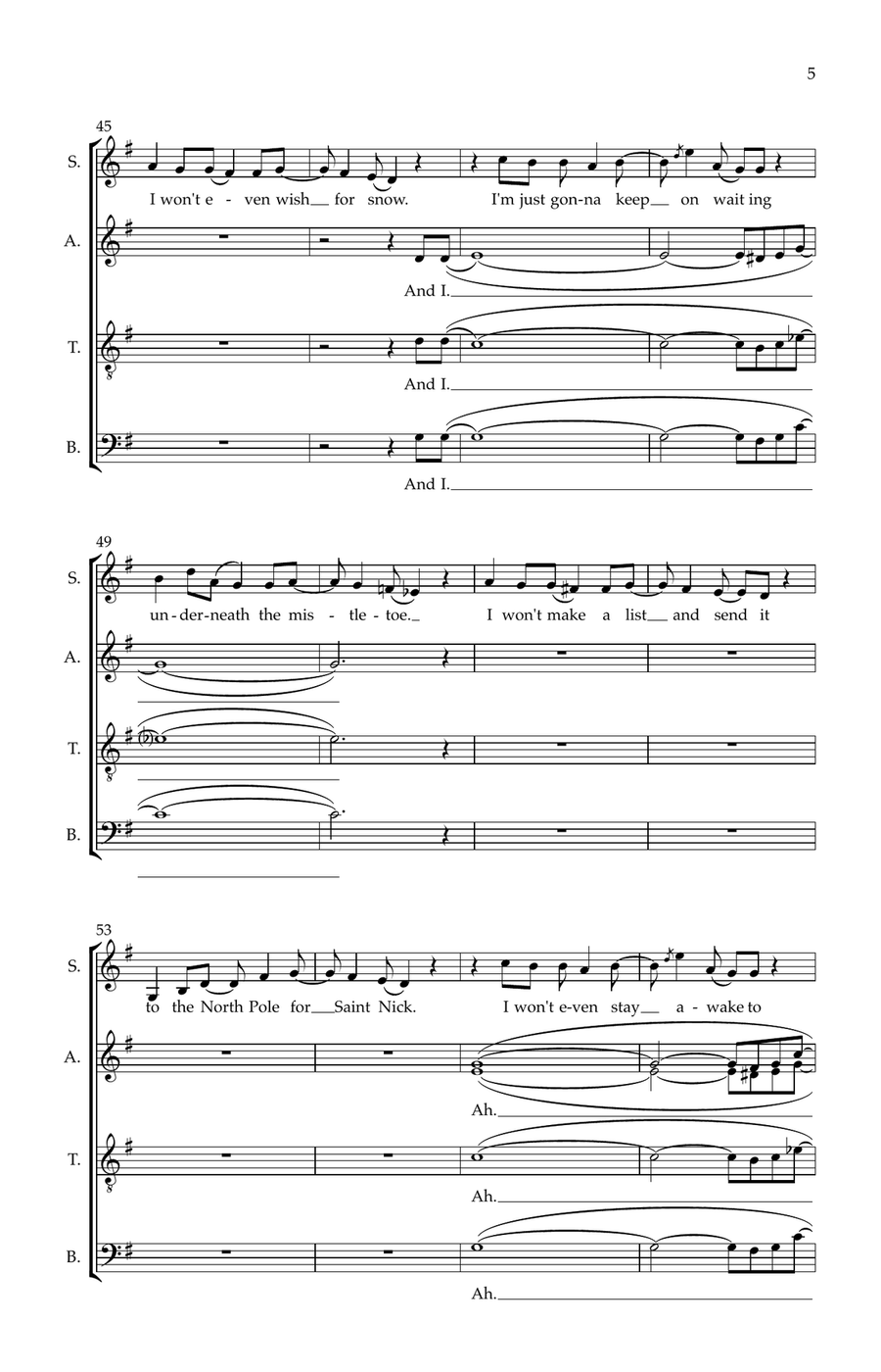 All I Want For Christmas Is You Divisi scores gallery preview page 5