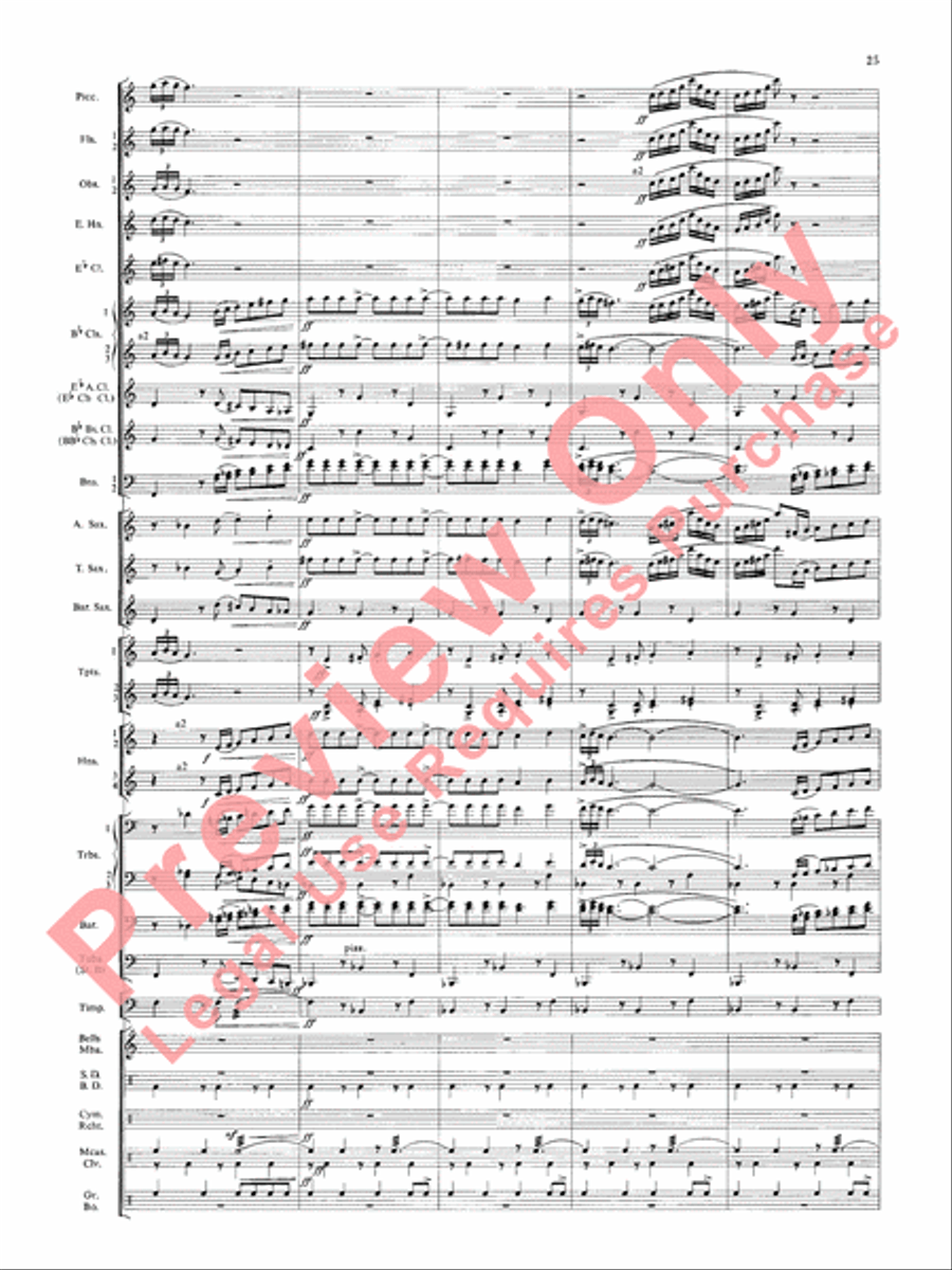 Symphonic Dance No. 3 (Fiesta) Concert Band scores gallery preview page 28