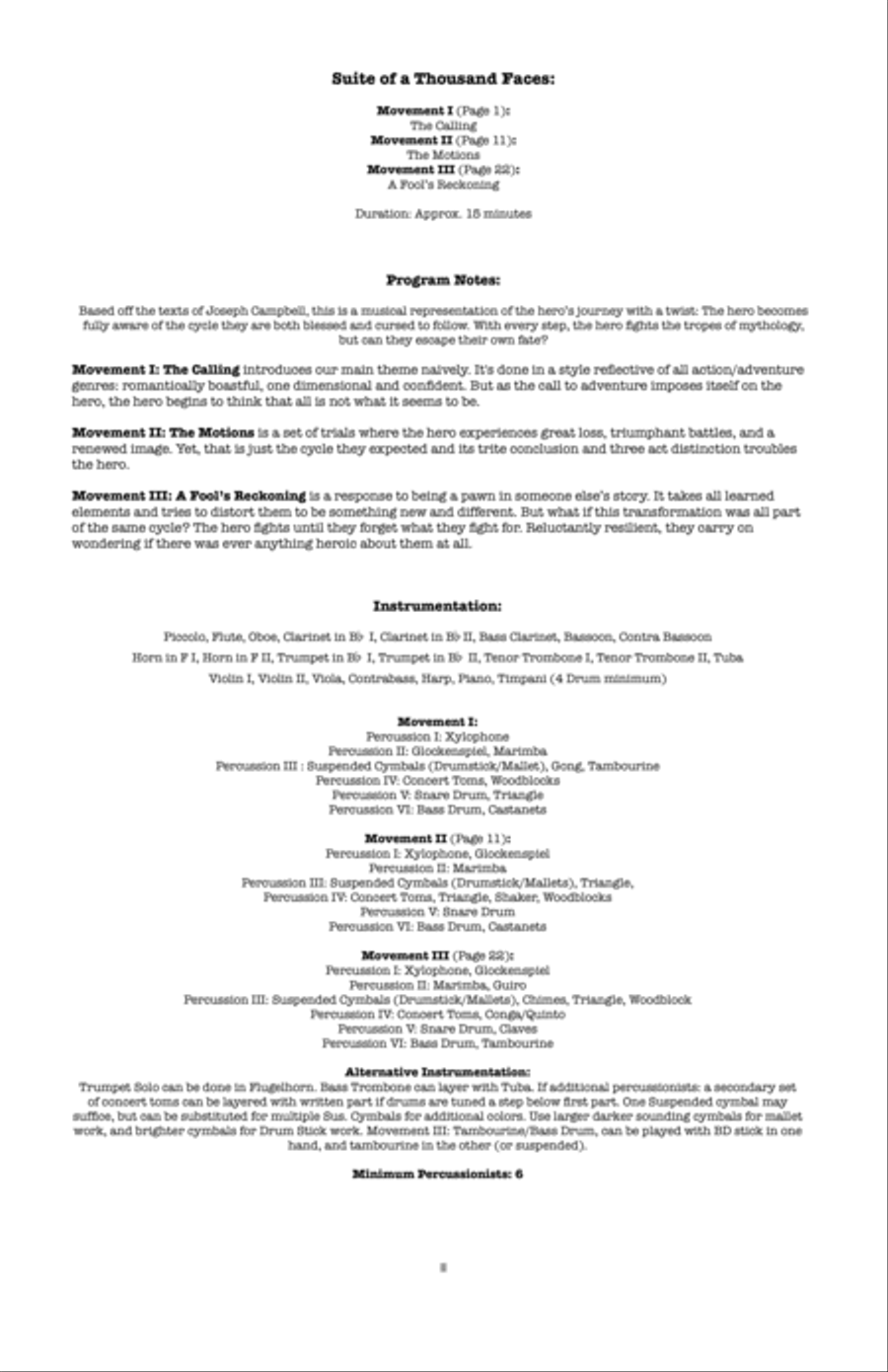 Suite of a Thousand Faces Full Orchestra scores gallery preview page 3