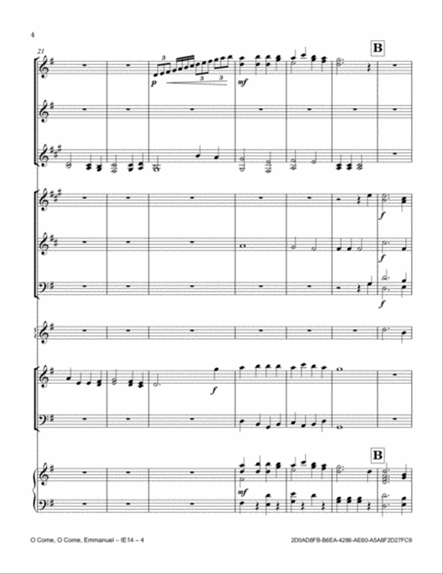 O Come, O Come Emmanuel O Come, O Come Emmanuel Full Orchestra scores gallery preview page 4