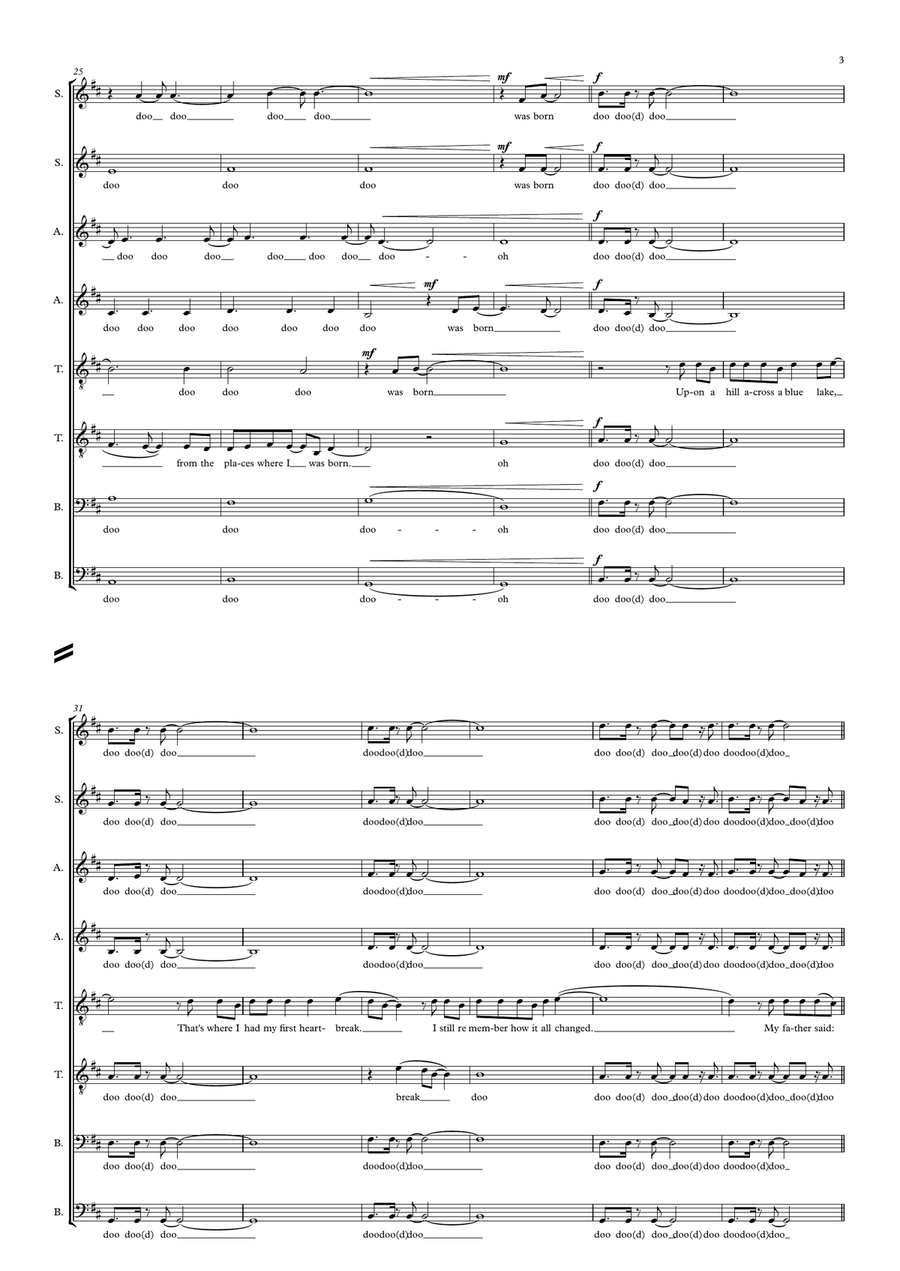 Don't You Worry Child A Cappella scores gallery preview page 3