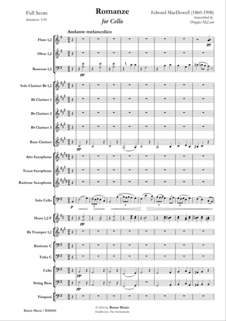 Romanze Concert Band scores gallery preview page 2