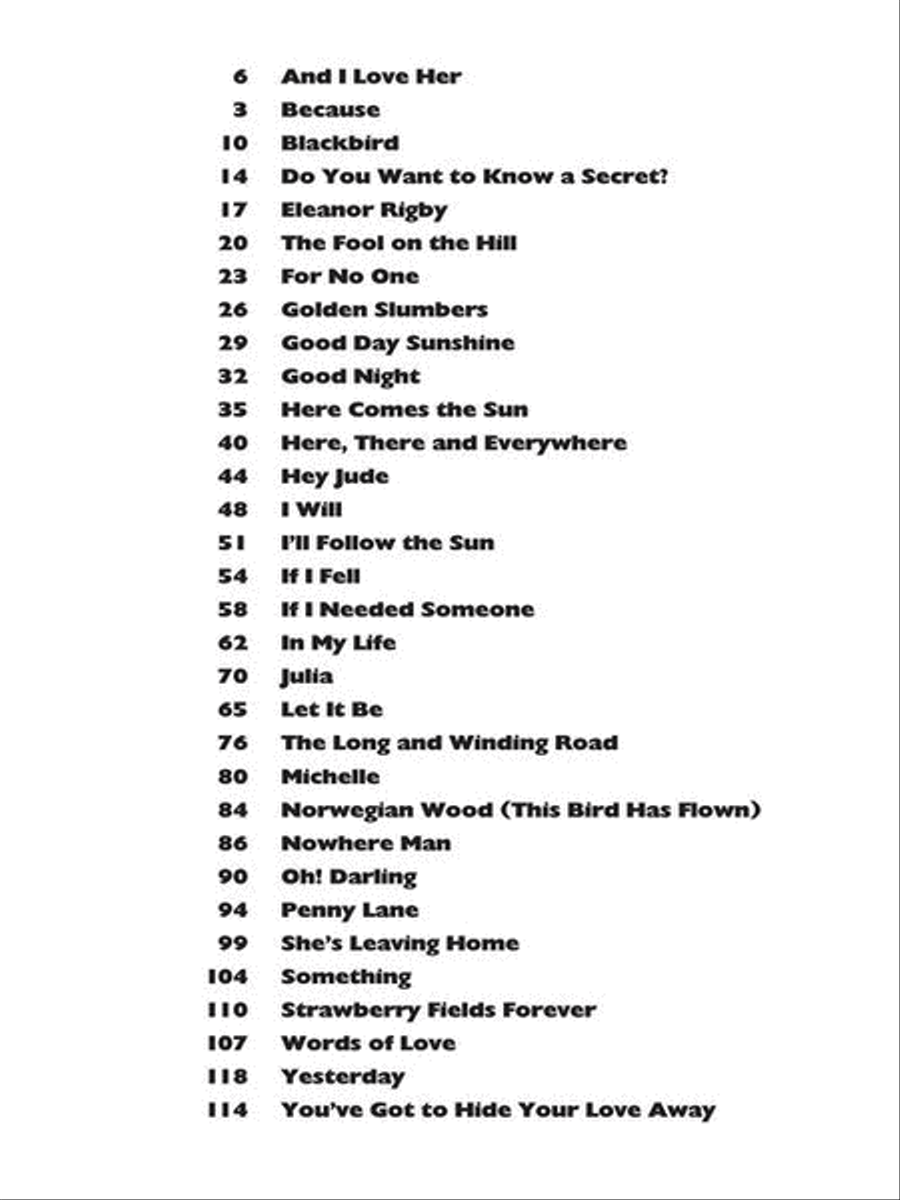 Beatles Ballads – 2nd Edition Piano, Vocal, Guitar scores gallery preview page 4