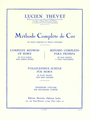 Book cover for Methode Complete De Cor Vol.3 (horn Solo)