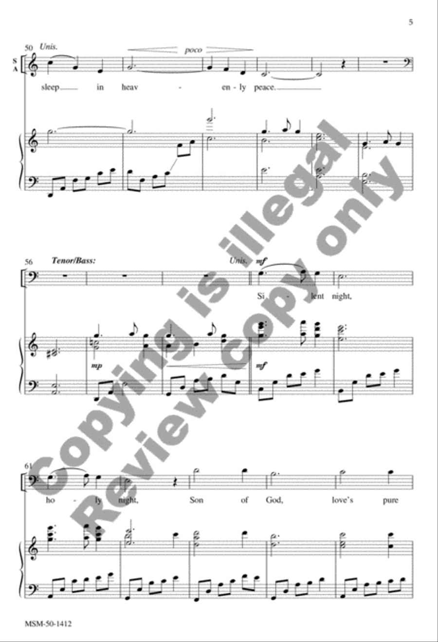 Silent Night 4-Part scores gallery preview page 11