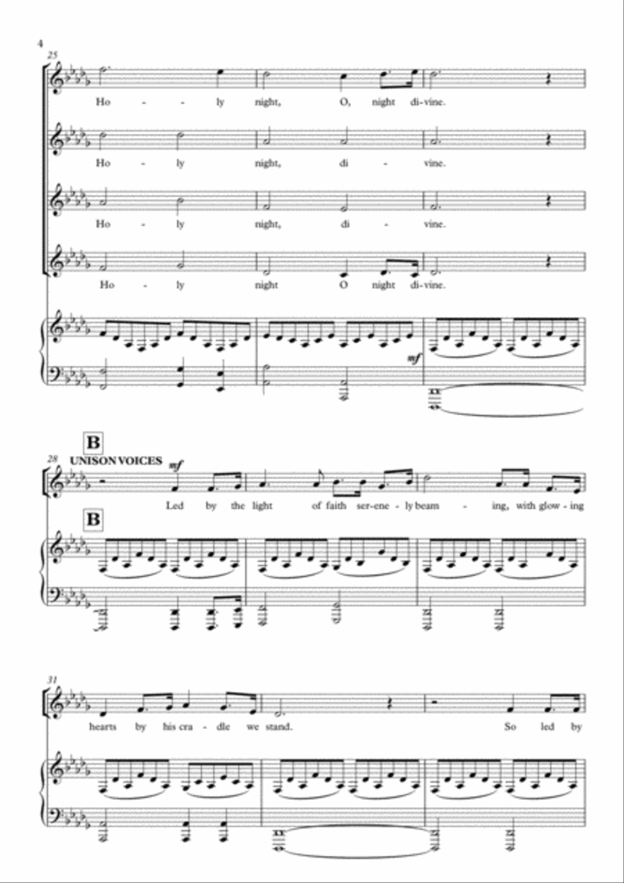 O Holy Night SSAA scores gallery preview page 4