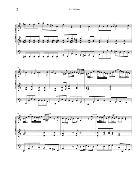 J. A. Bach "Recitativo" from Cantata 51 transcribed for Organ Solo