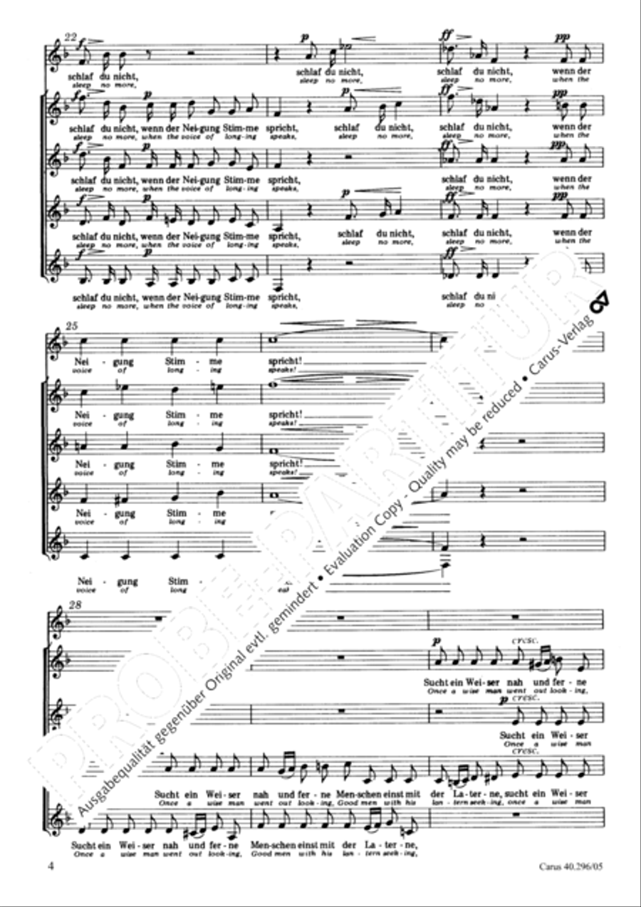 Soft approaching, in the silence of the darkness (Standchen) SSAA scores gallery preview page 5