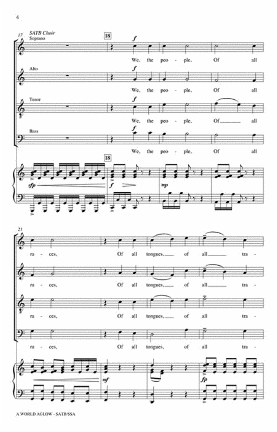 A World Aglow SSAA scores gallery preview page 3