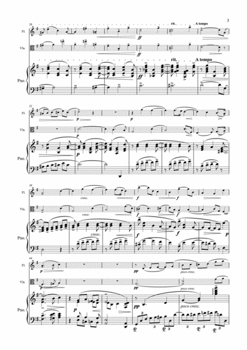Rachmaninoff - Prelude Op23 No10 - Flute, Viola & Piano
