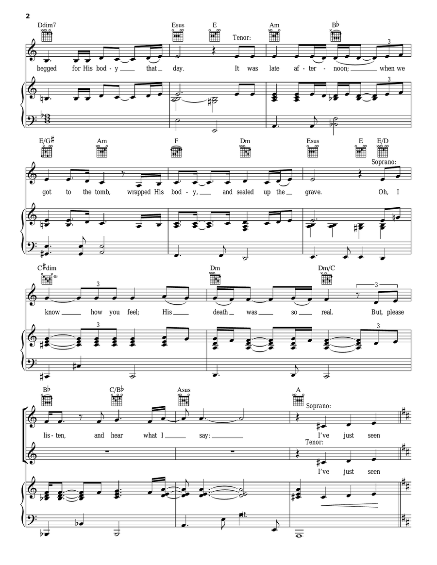 I've Just Seen Jesus Acoustic Guitar scores gallery preview page 2