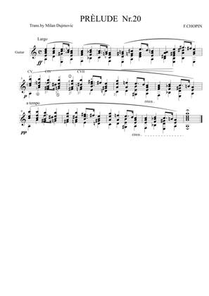 Prelude Op.28 No.20