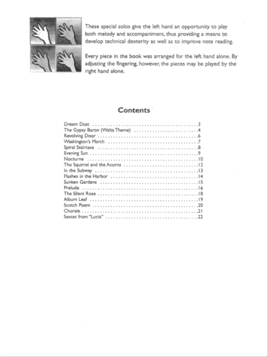 Left-Hand Solos, Book 2 Left-Hand Solos, Book 2 Piano Method scores gallery preview page 2