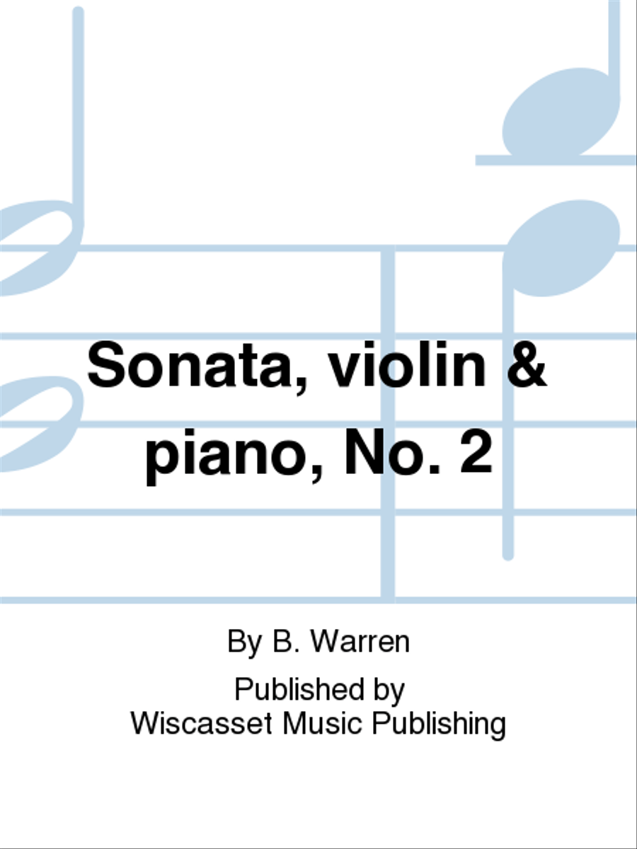 Sonata, violin & piano, No. 2 Violin Solo scores gallery preview page 1