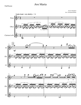 Ave Maria (Franz Schubert) for Woodwind Trio