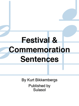 Festival & Commemoration Sentences