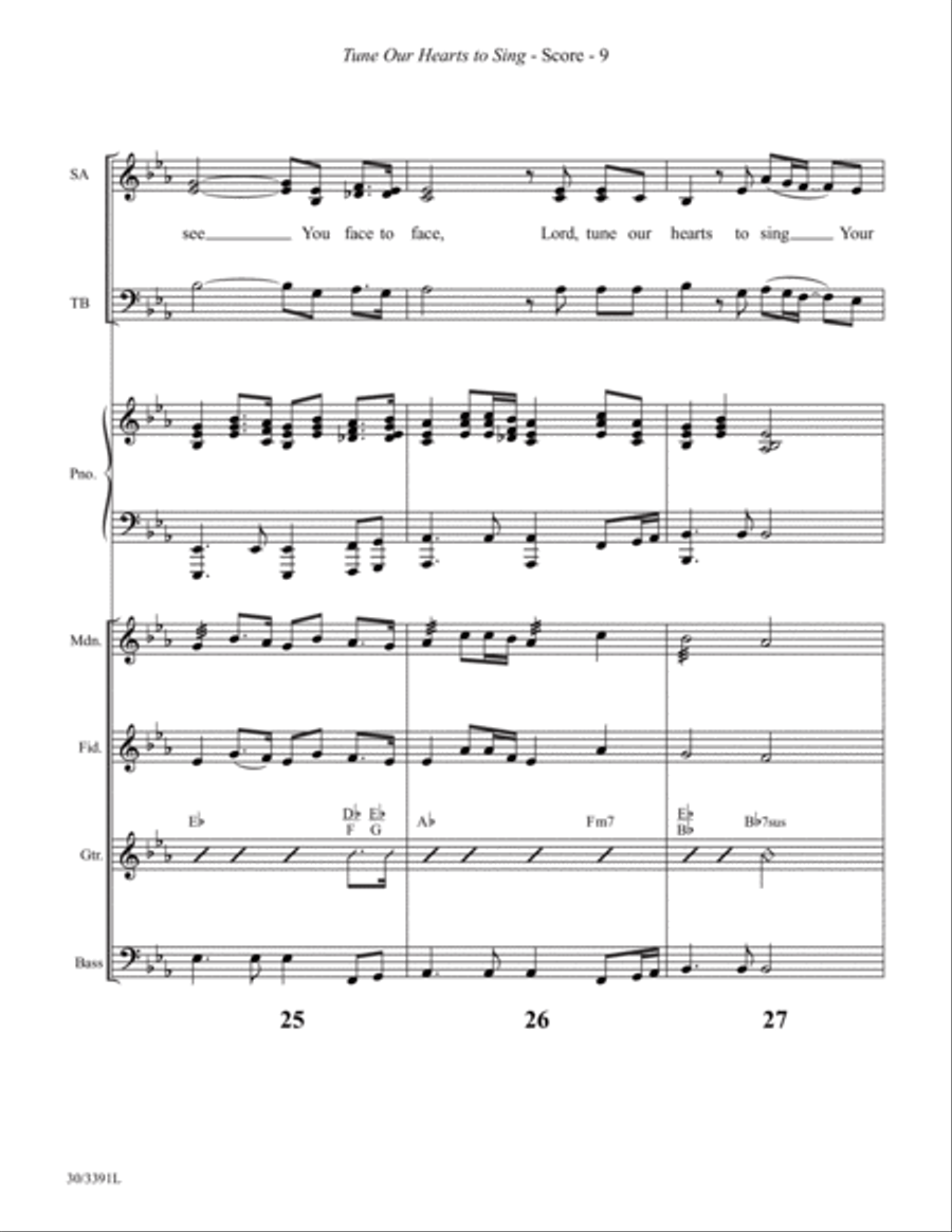 Tune Our Hearts to Sing - Instrumental Ensemble Score and Parts Choir scores gallery preview page 12