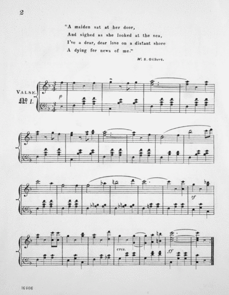The Distant Shore Waltz on Arthur Sullivan's Popular Song. Suites de valses