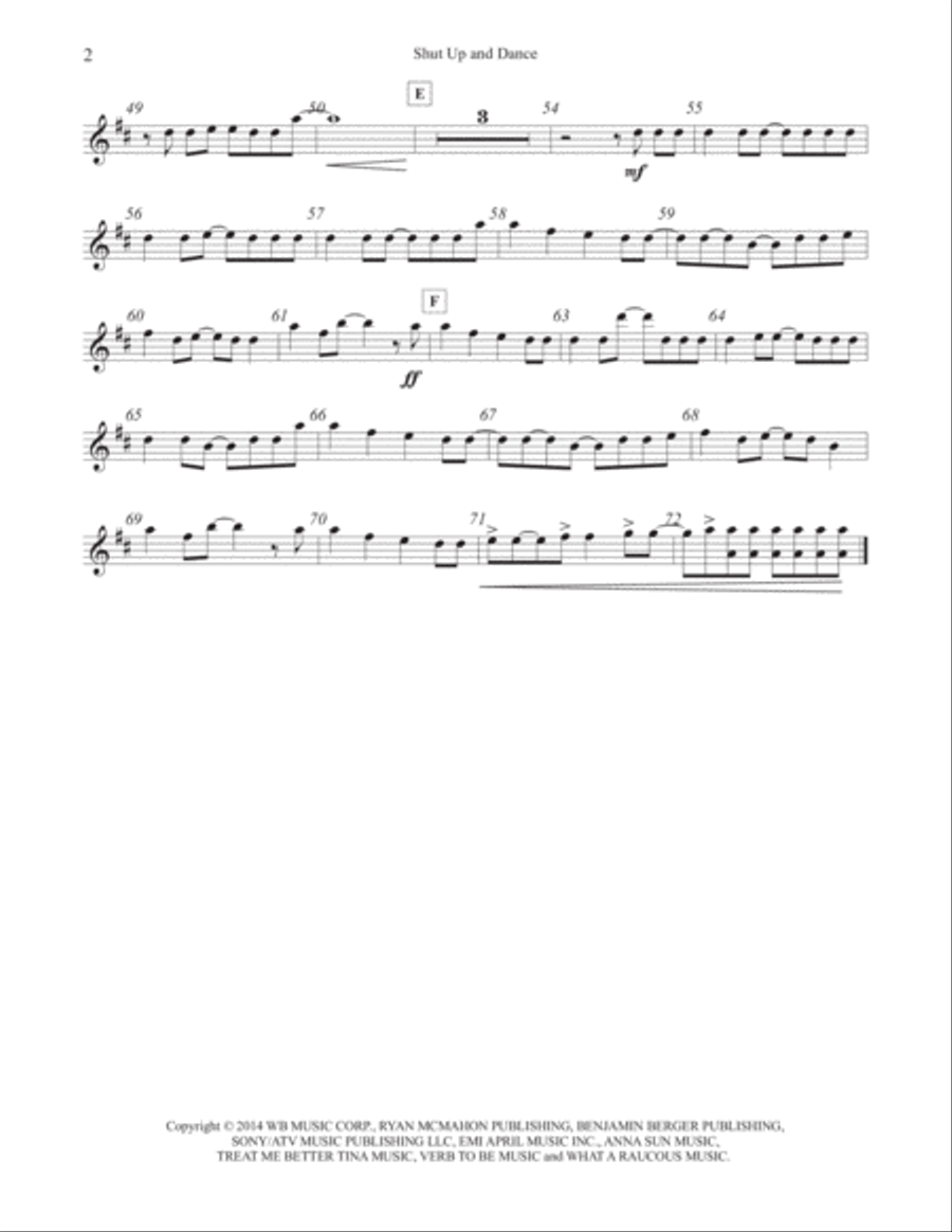 Shut Up And Dance String Quartet scores gallery preview page 3