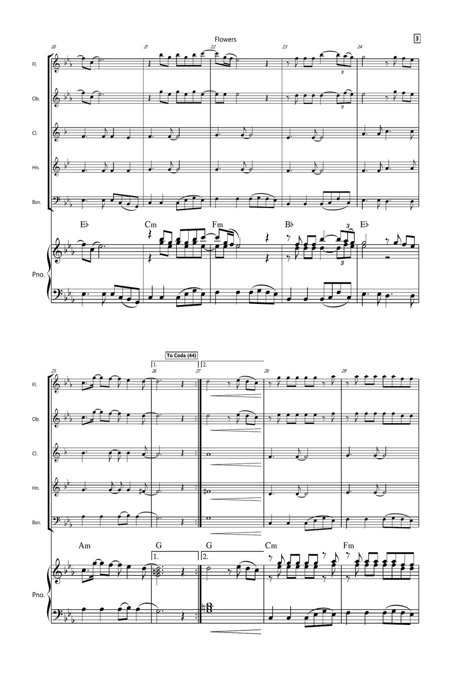 Flowers Small Ensemble scores gallery preview page 3